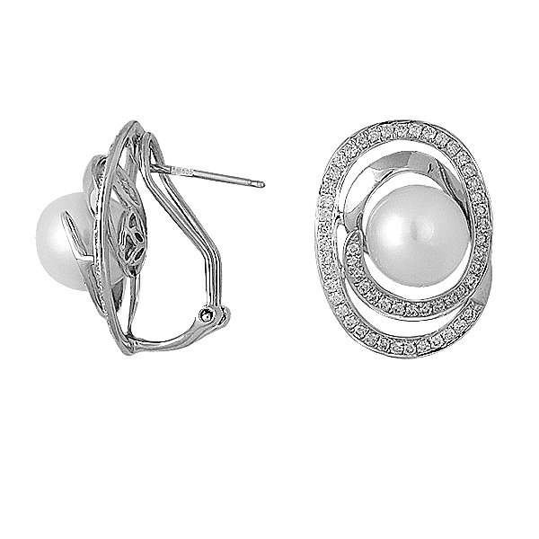 Сережки з білого золота з діамантами 0,76 карата Lurie Jewelry 5E26846C