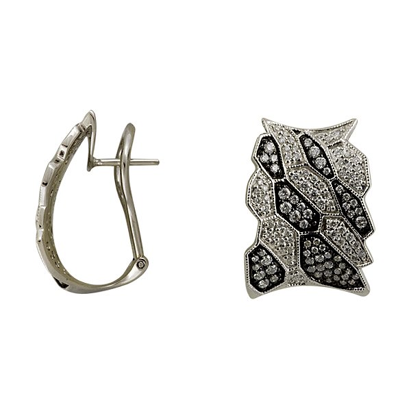 Сережки з білого золота з діамантами 1,16 карата Lurie Jewelry G86-007B