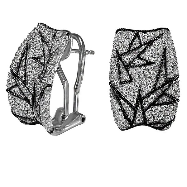 Сережки з білого золота з діамантами 0,81 карата Lurie Jewelry 11-121B
